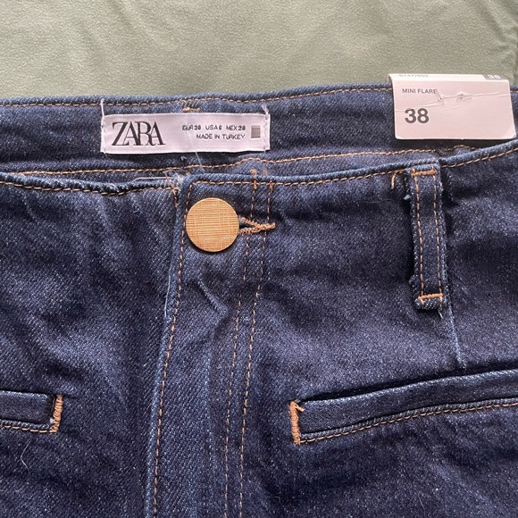 NWT- Zara Mini Flare Jeans - Picture 14 of 14